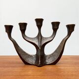 Vintage German brutalist metal candlestick by Dalbeck.