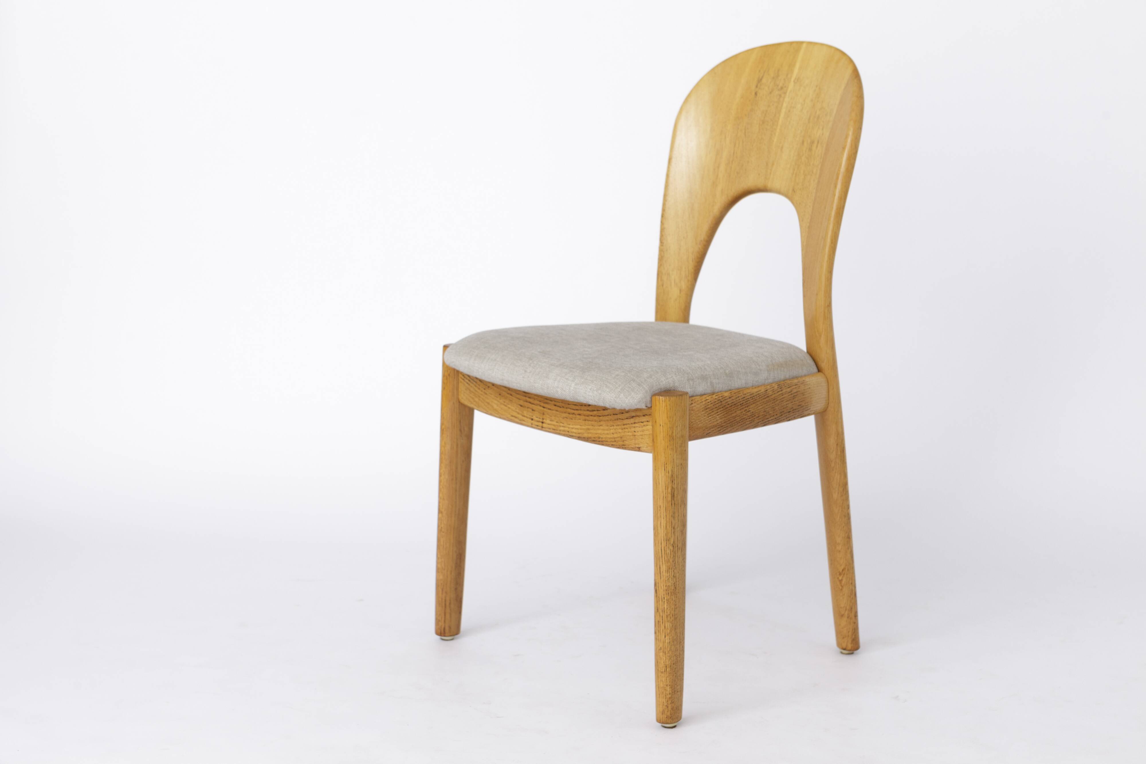1 of 5 Niels Koefoed Chairs Oak 1970s Danish Vintage