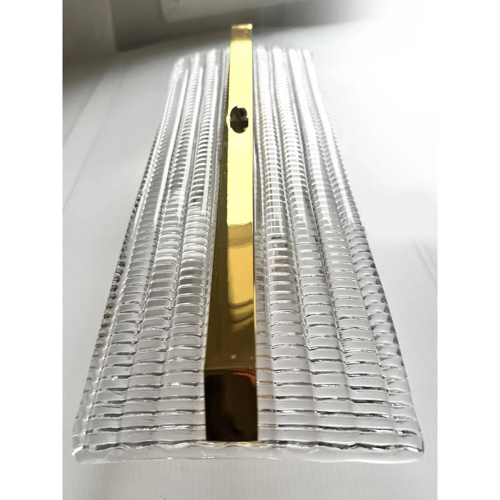 Contemporary Luxury Murano Glass Wall Sconces with Gold Finish — 4 Set