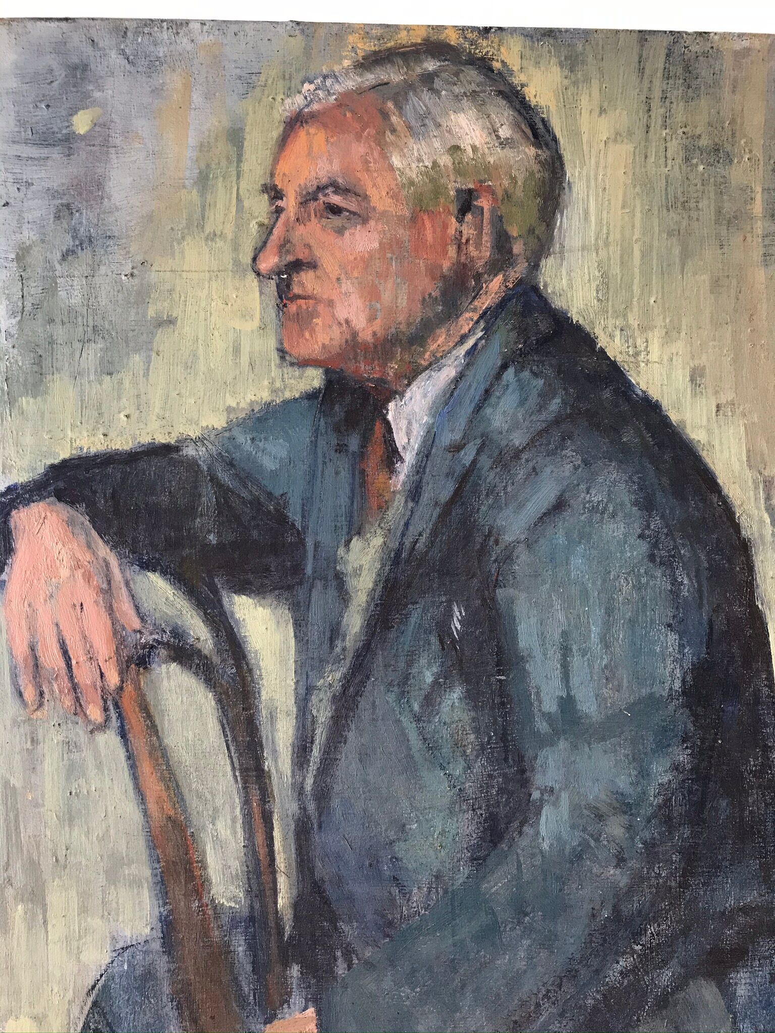 Portrait in ancient oil