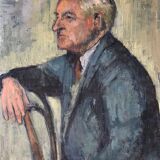 Portrait in ancient oil