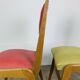 Pair of 50's style reconstruction chairs, wood