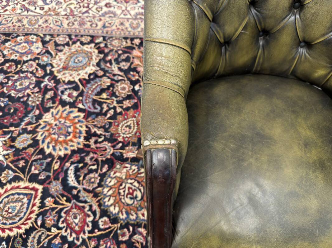 Green English Chesterfield Desk Chair Director Chair