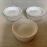 Set of three opaline egg cups