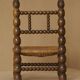 Chaise basse en bois (chêne) et paille circa 1950