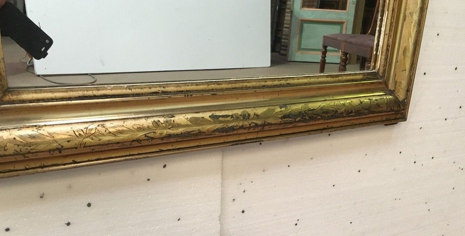 Louis XV style mirror in wood and stucco 154x87cm