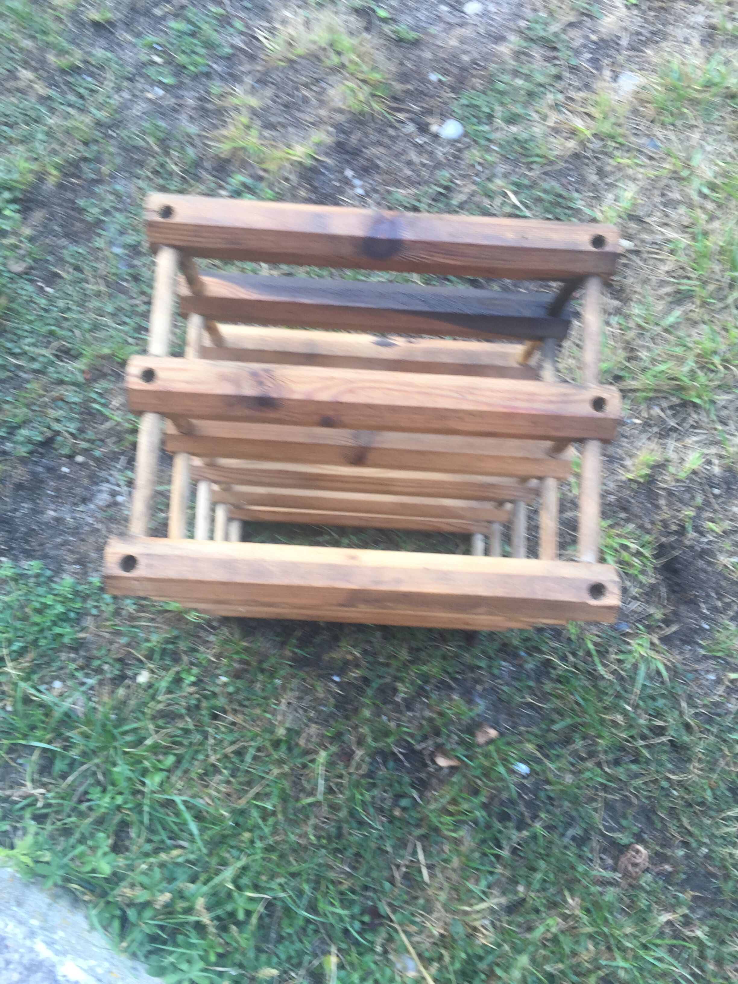 Storage of bottles wooden