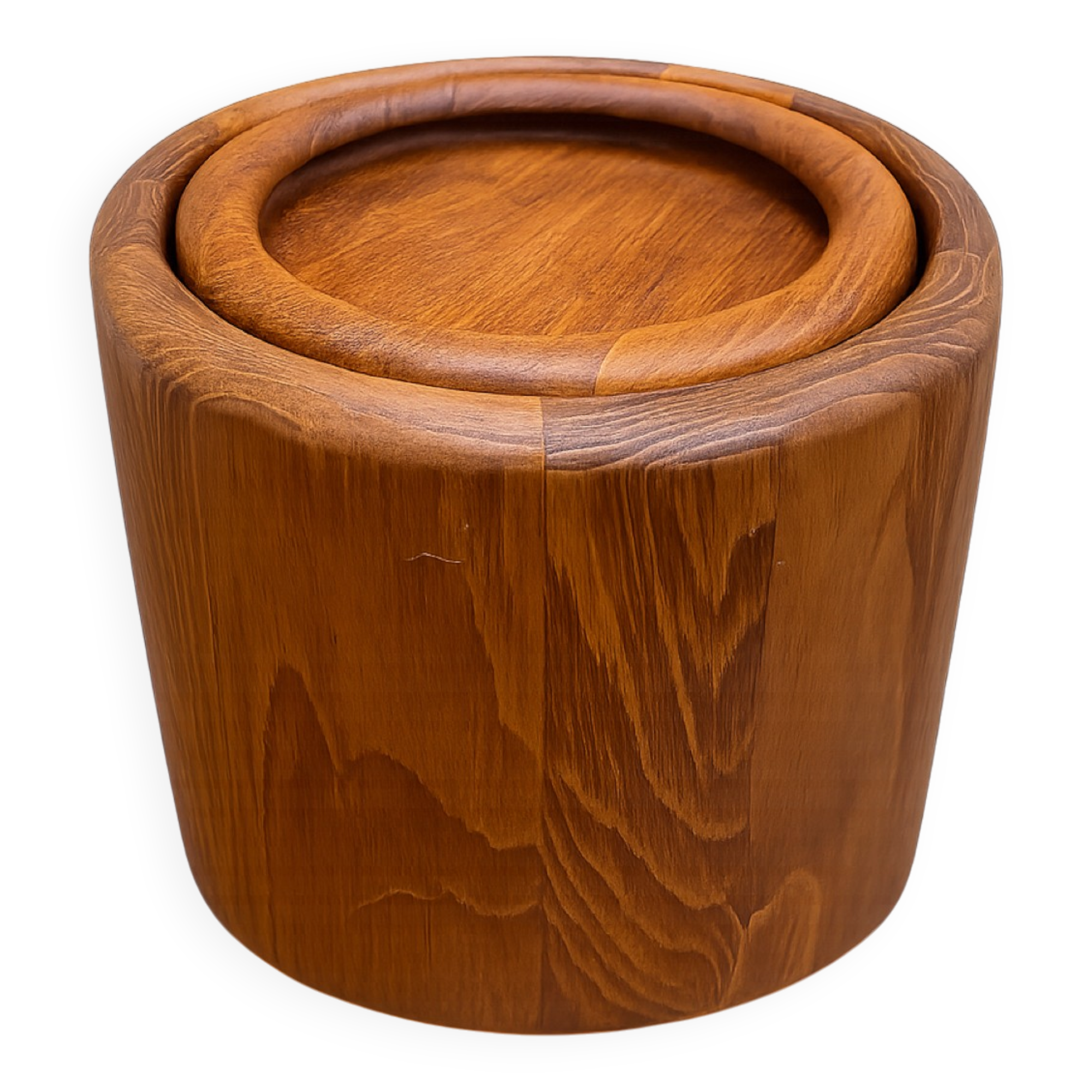 Danish teak ice bucket by Richard Nissen