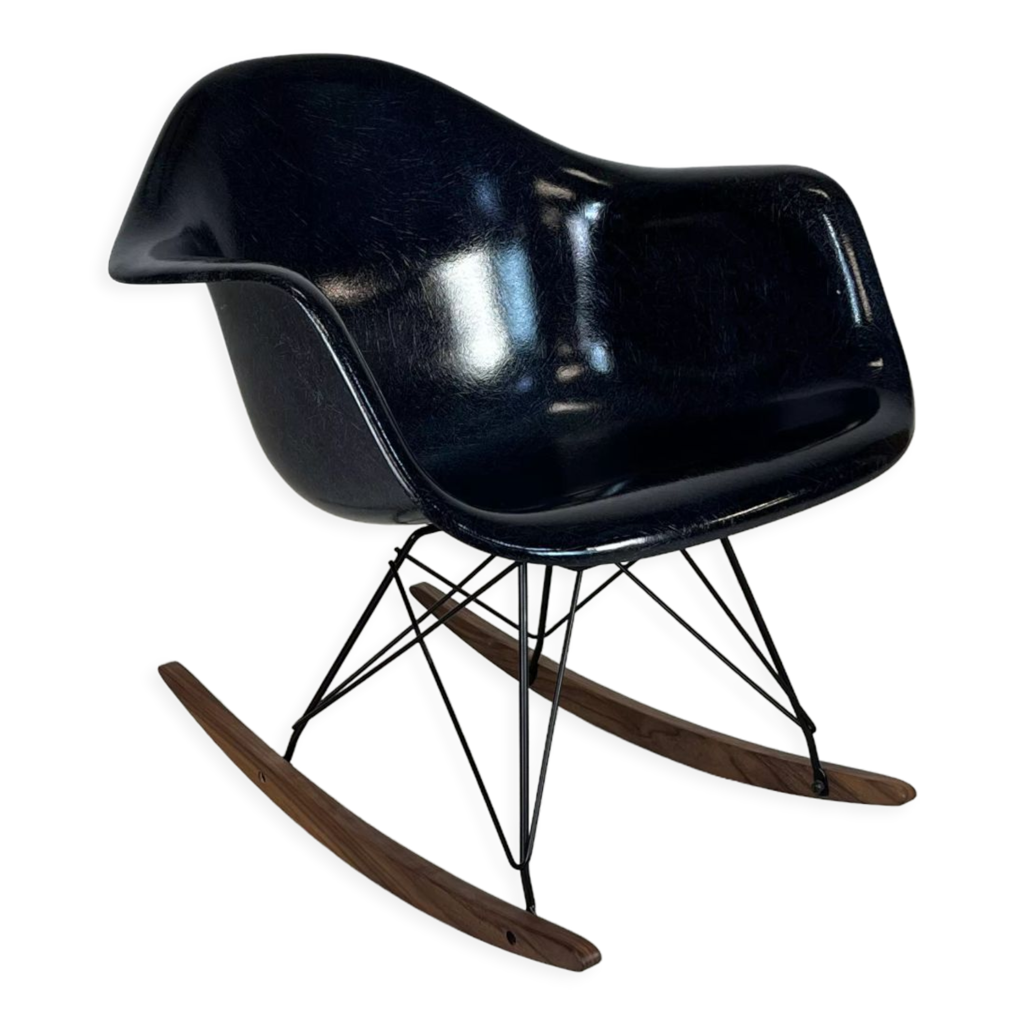 Eames Herman Miller 1950s RAR rocking chair in navy blue