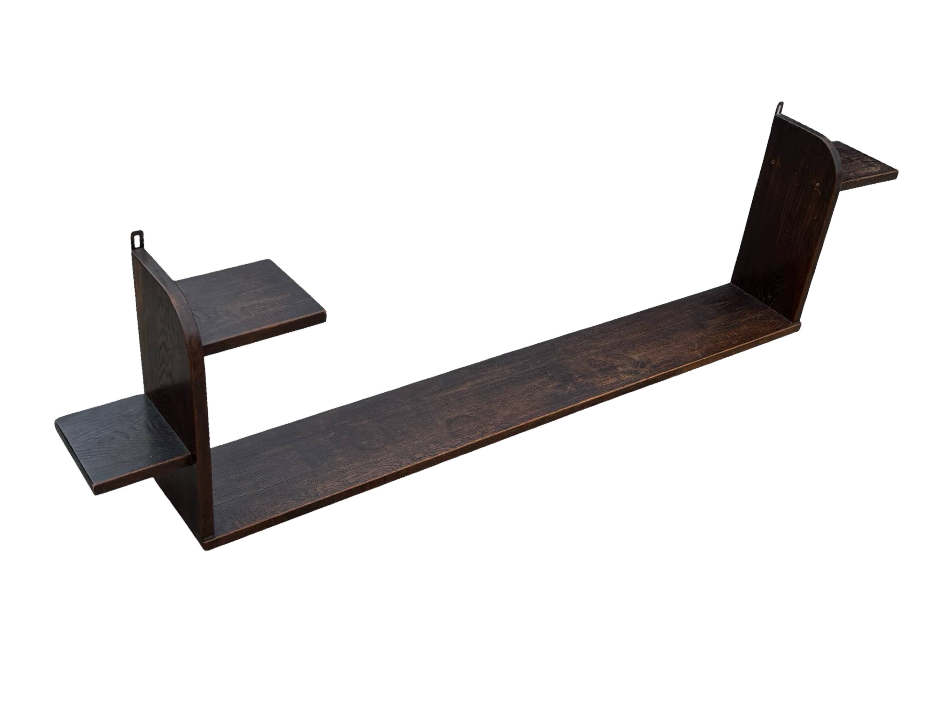 Art Deco Wall shelf Book shelf floating shelf oak 1920s design