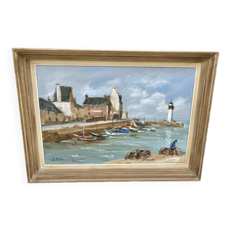 Oil on canvas by Etienne Bellan (1922-2000)