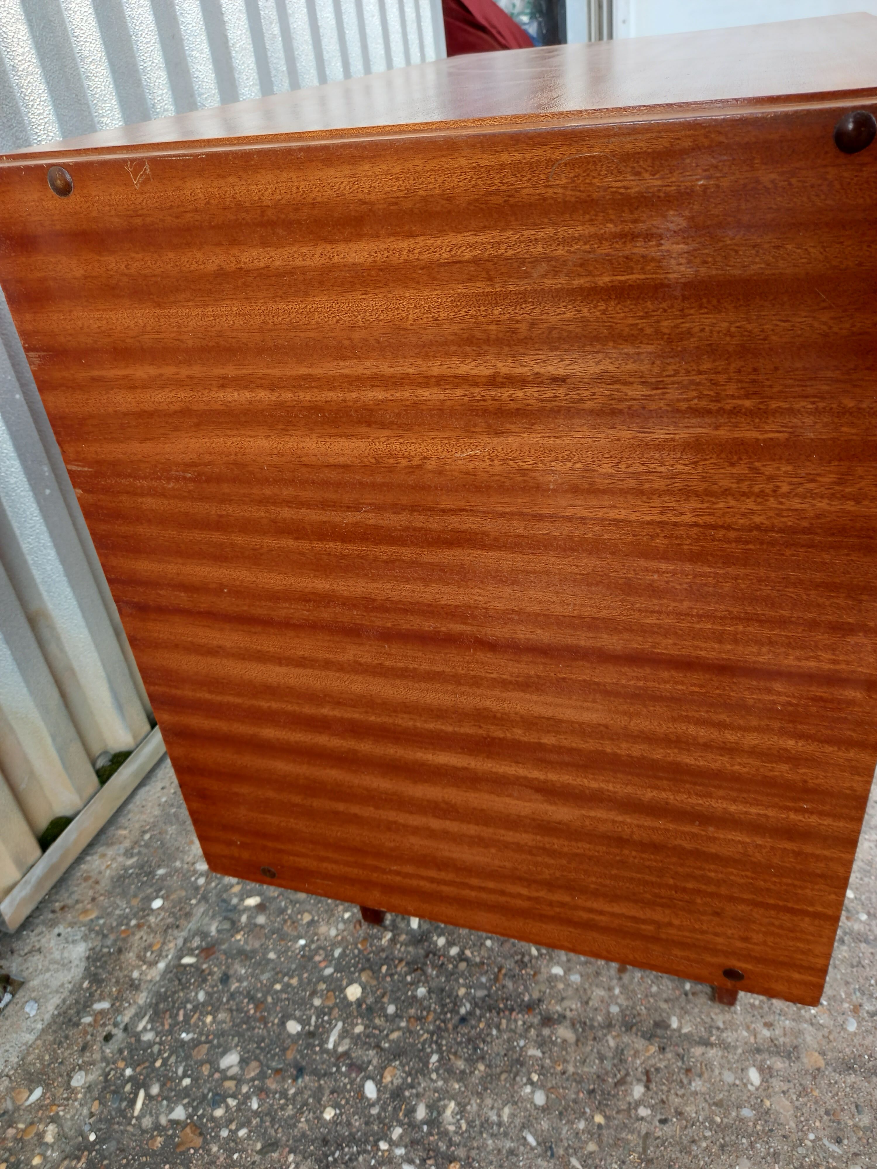 Vintage sideboard with shutter or sliding door 60s