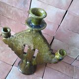 Tamegroute pottery candle holder