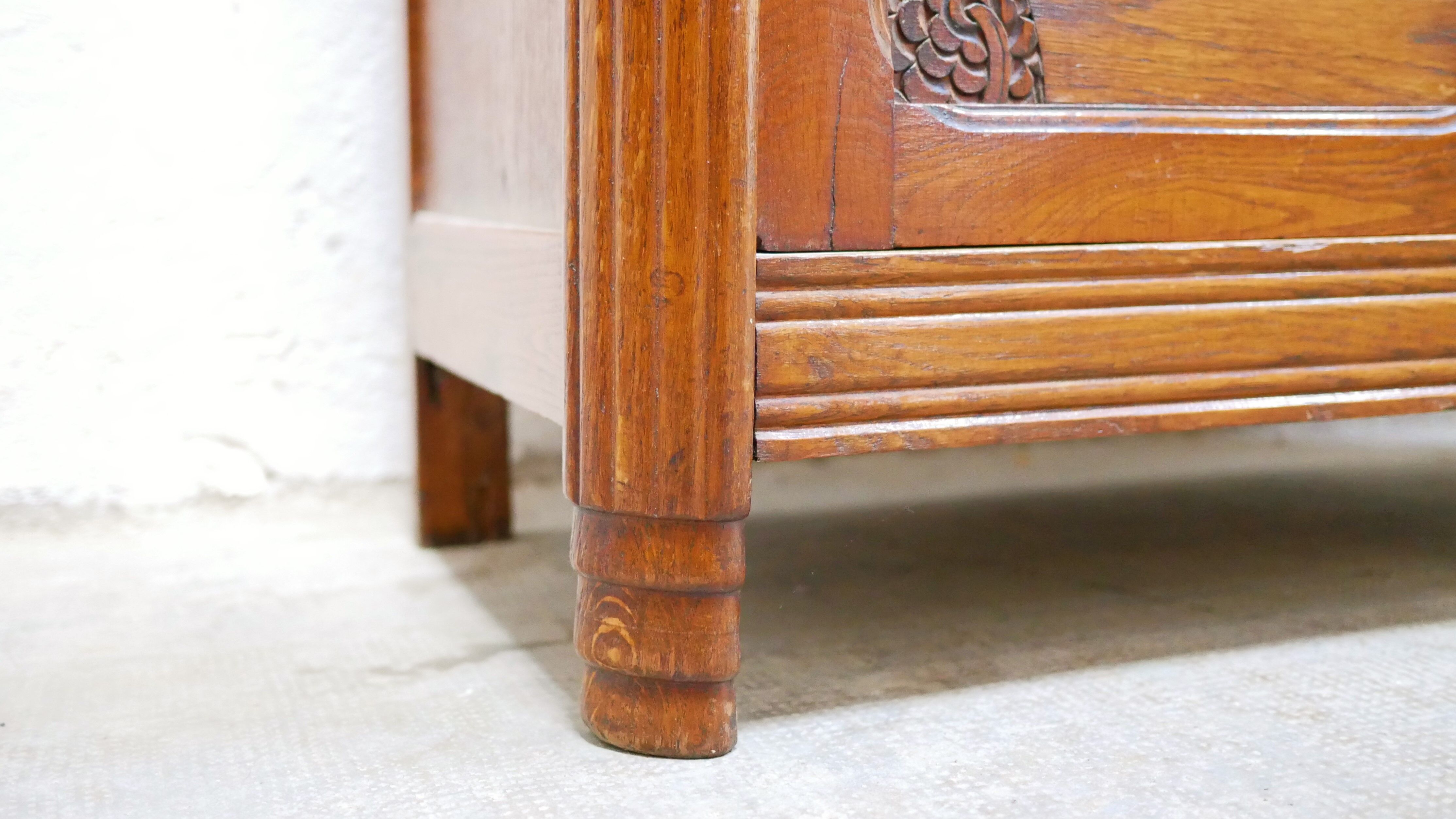 Vintage wooden showcase cabinet