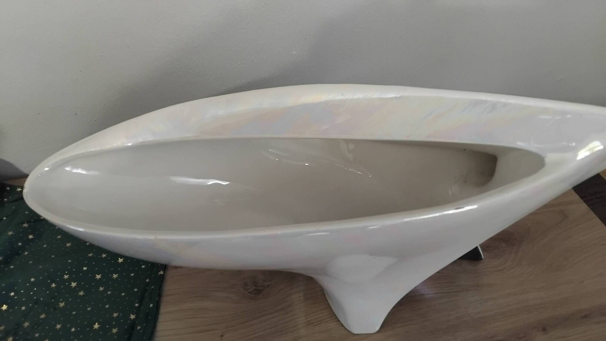 Vintage italian ceramic fruit bowl/vase, 1960s, camillo lusso, 60s vase