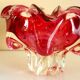 Vase, sculpture en cristal de bohème, années 60