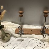 Wood and metal coat hook