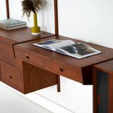 Teak modular shelving unit, Danish design, 1960s, manufactured by Hansen &