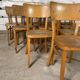 Ensemble de 10 chaises de bistrot bar thonet année 60