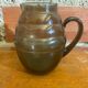 Pichet Ancien ART DÉCO Verre moulé fumé Cuisine Vintage #C604