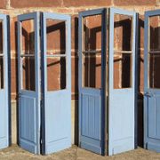 Portes doubles, deux battants, bois massif (Lot de 4)
