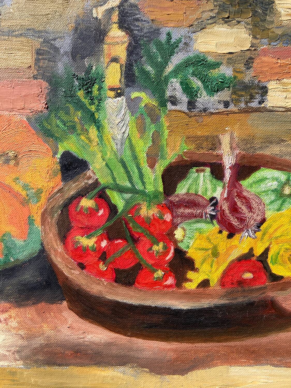 Still life painting oil on canvas