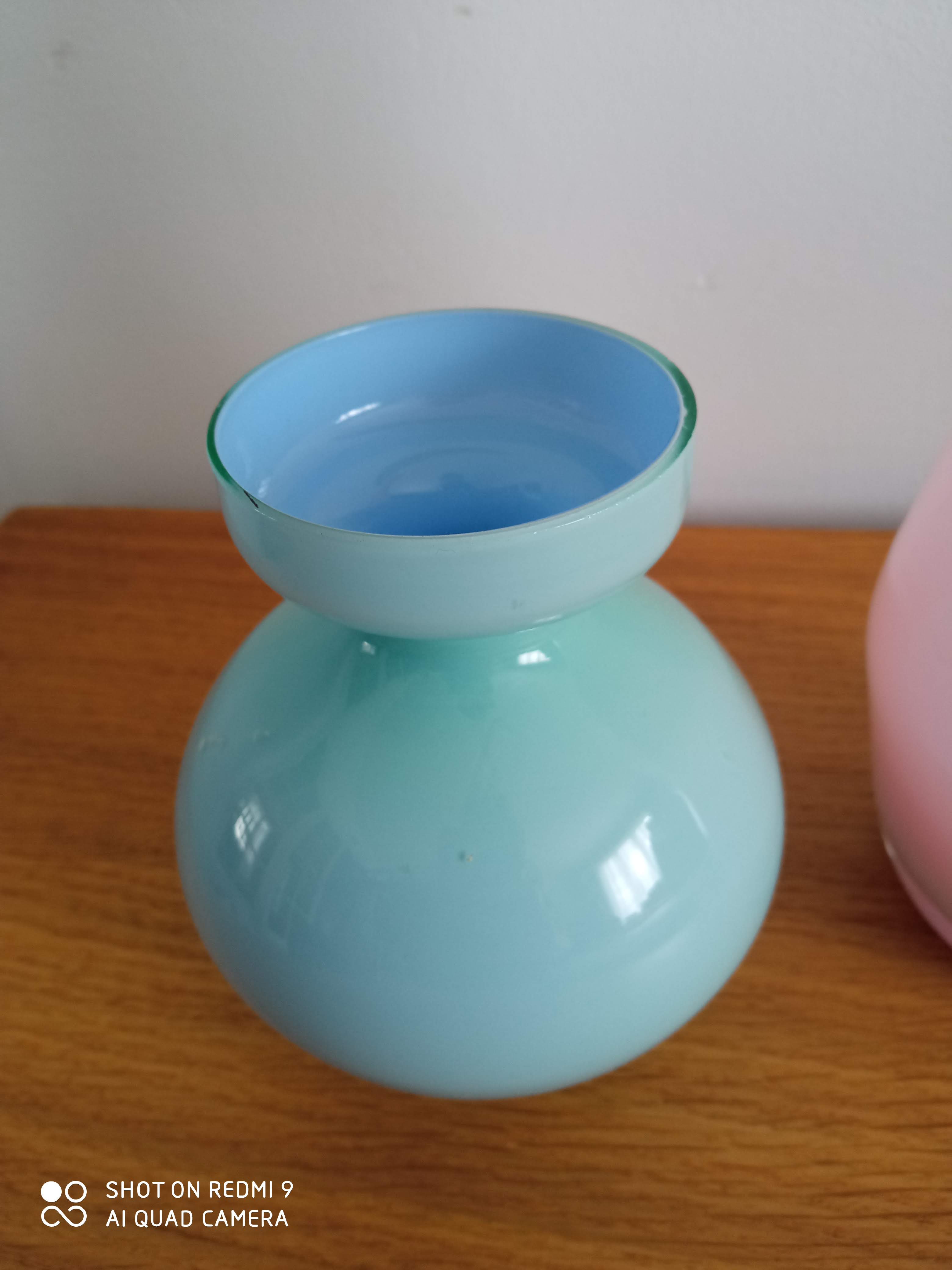 Duo of opaline vases