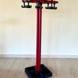 Red and black coat rack design 1980s