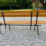 Vintage bench with back