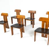 Set of 6 "Sapporo" chairs by Mario Marenco for Mobilgirgi, 1970.