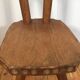 solid oak brutalist organically shaped chair
