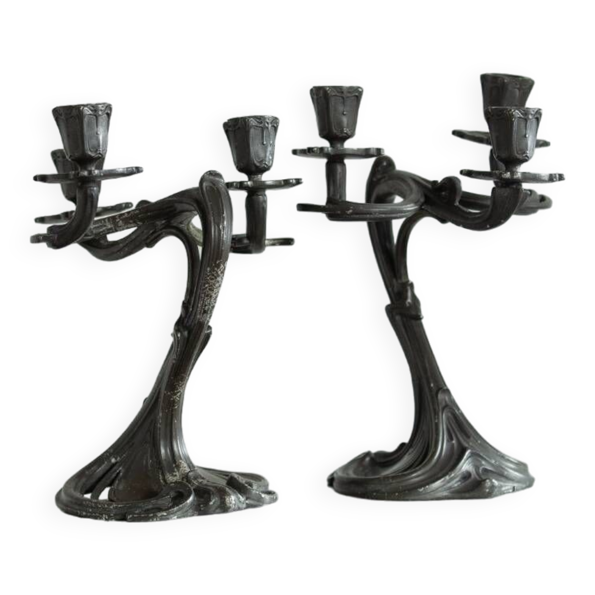 Art Nouveau candlesticks