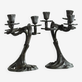 Art Nouveau candlesticks