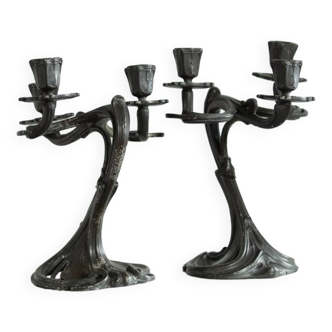 Art Nouveau candlesticks