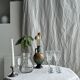 Set of 6 twisted ribbed glass wine glasses