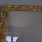Old frame gilded stucco wood glass 46.5x35.5 cm, hardwood 41.7x32.7 cm SB