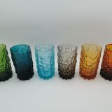 Geoffrey Baxter's 6-glass service by Whitefriars, England 1960