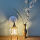 Vintage tulip wall light in thick amber glass