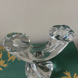 Daum crystal candlestick
