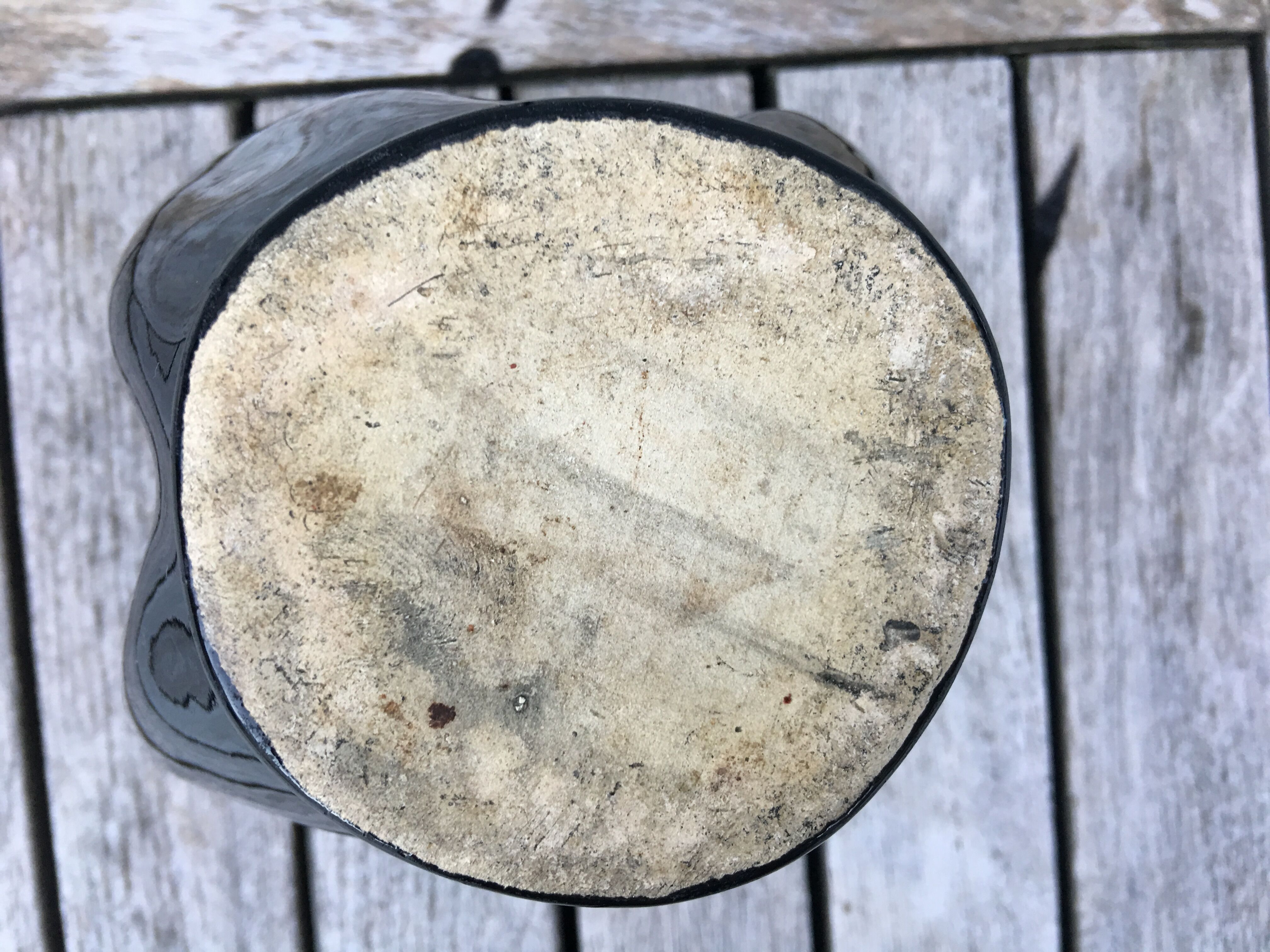 Two-tone folded ceramic vase, 1950/60
