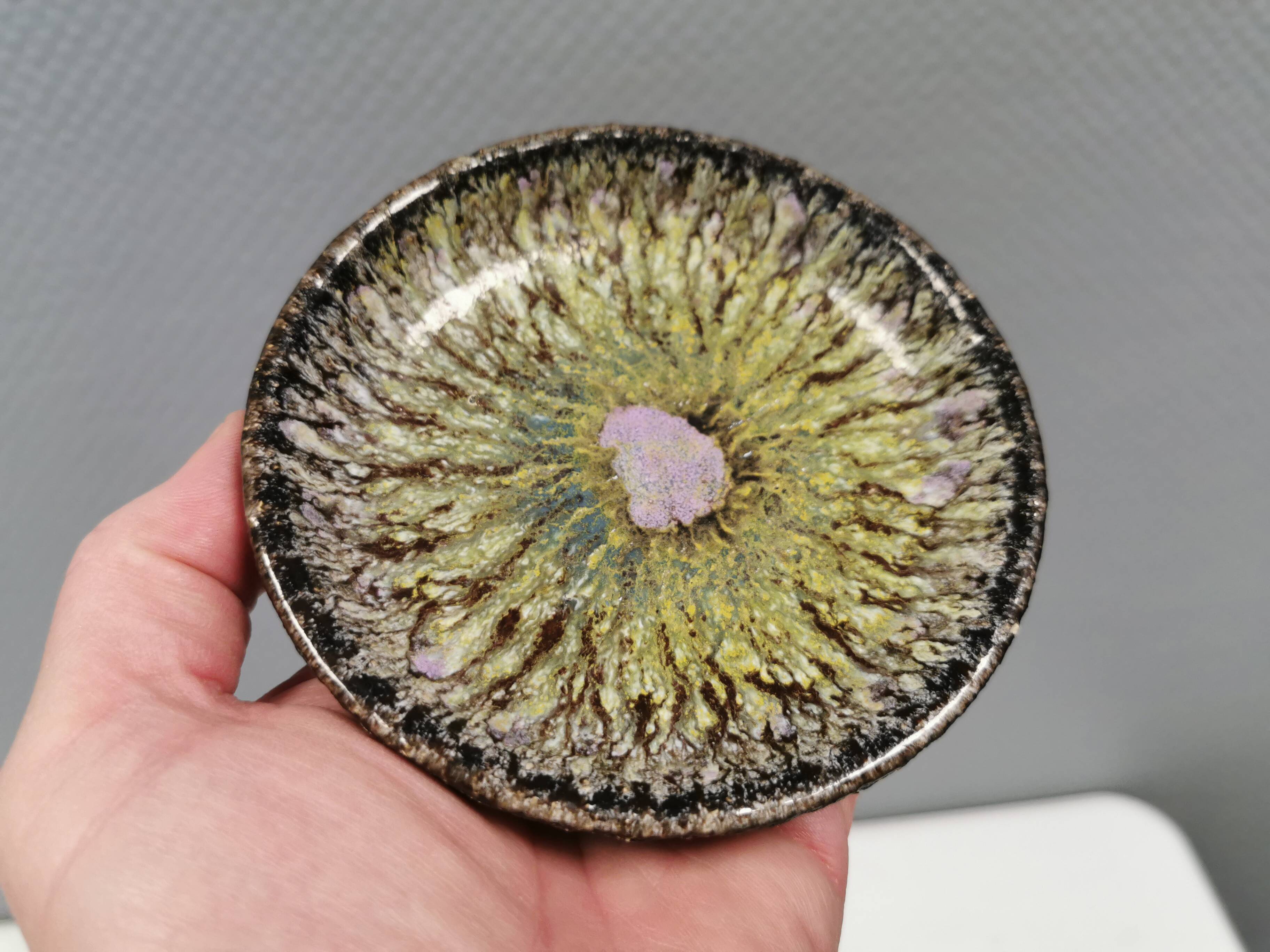 Small ceramic ashtray from Danish Bangholm 1970s