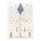 Azilal Berber rug in ecru with colorful patterns 3x2.16m