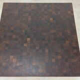 Table basse Dieter Waeckerlin en marqueterie de bois de palmier