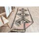 1970s Turkish Oushak Handmade Wool Cotton Orange Runner Rug 92x331