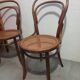 Set of 5 bentwood bistro chairs in THONET style no. 14