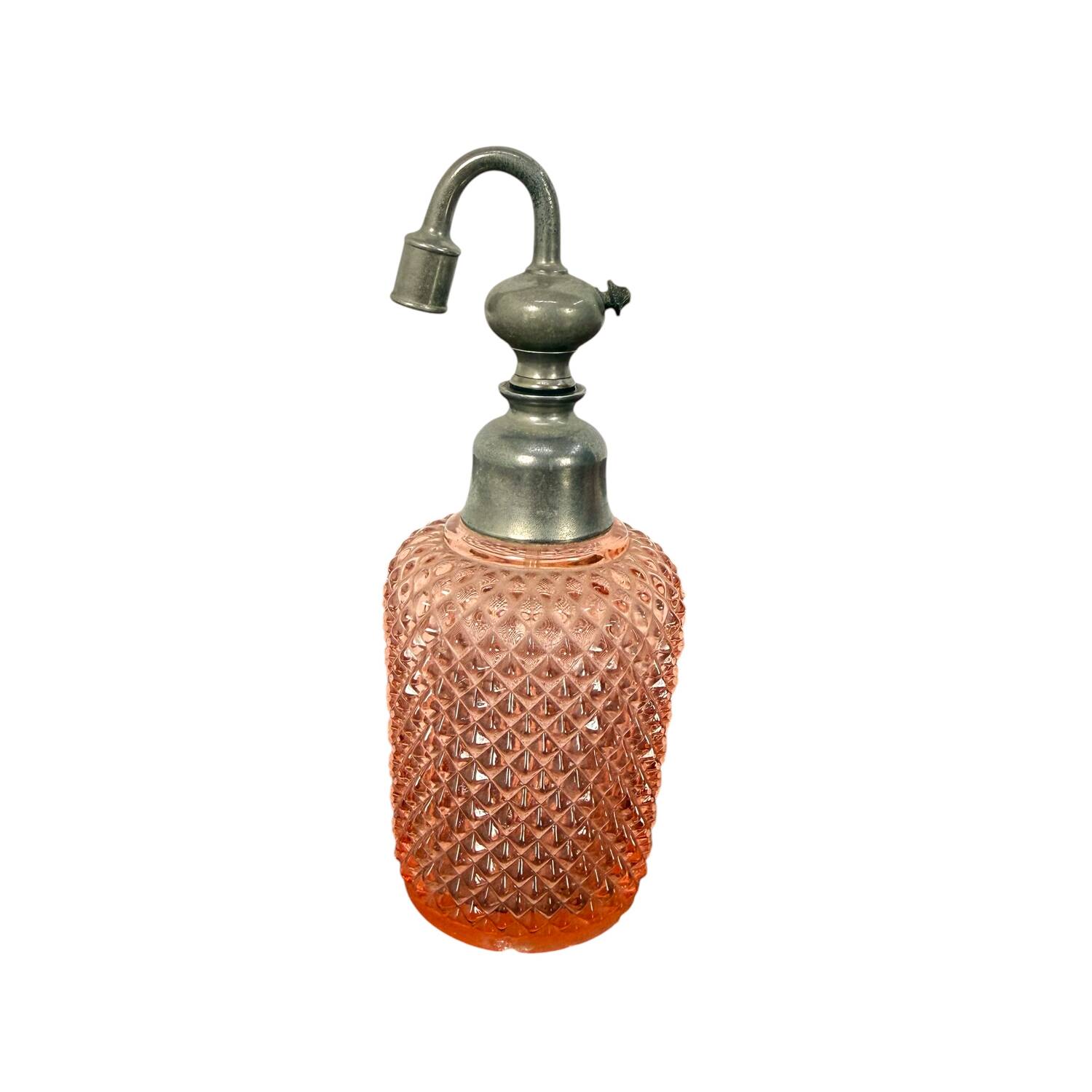 Vintage Pink Pressed Glass Bathroom Vanity Set