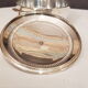Silver metal compote