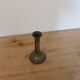 Antique brass push candle holder – vintage patinated candlestick H20 cm