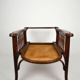 Fischel canned armchair with rack and pinion around 1910