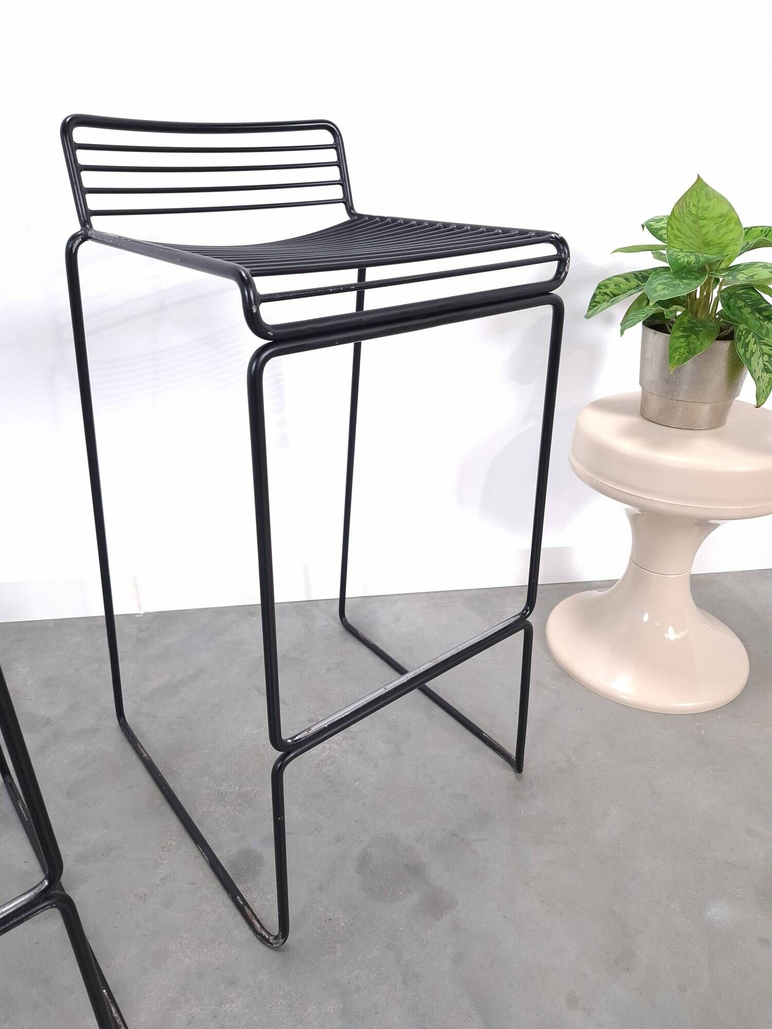 Set of 2 Black HAY Bar Stools, Hee Welling